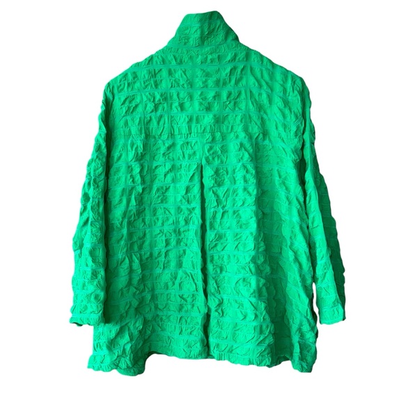 Joseph Ribkoff Island Green Textured Jacket Stand Collar US Size 10 Style 241069 - Picture 6 of 9
